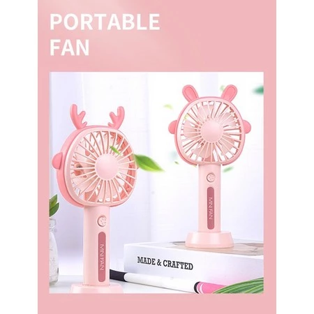 [Mã ELMS10 giảm 6% đơn 50K] Quạt tích điện sừng hươu 8 tiếng ❄️ Quạt kèm tai mini dễ thương sạc điện cầm tay 4 màu cute