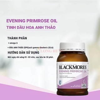 Viên uống Blackmores Evening Primrose Oil hỗ trợ làm đẹp da (190 viên)
