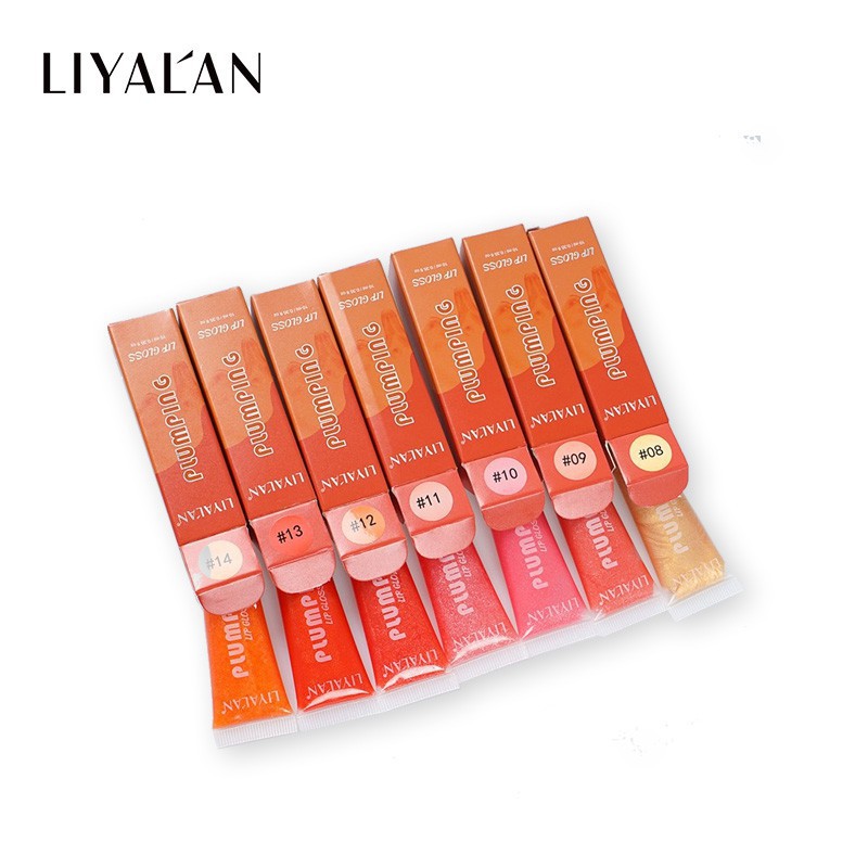 Son bóng LIYALAN 20 màu dưỡng ẩm làm sáng màu môi quyến rũ 10ml