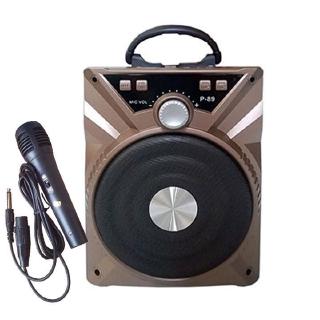 KIOMIC Loa bluetooth karaoke P88 tặng kèm mic có dây