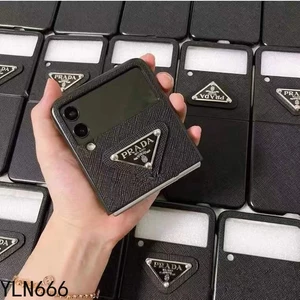 Dành Cho Samsung Galaxy Z Flip 1 2 3 4 5 6 Da PU Cổ Điển Chống Sốc Ốp Lưng Điện Thoại Galaxy Z Flip6 5G Gấp Điện Thoại