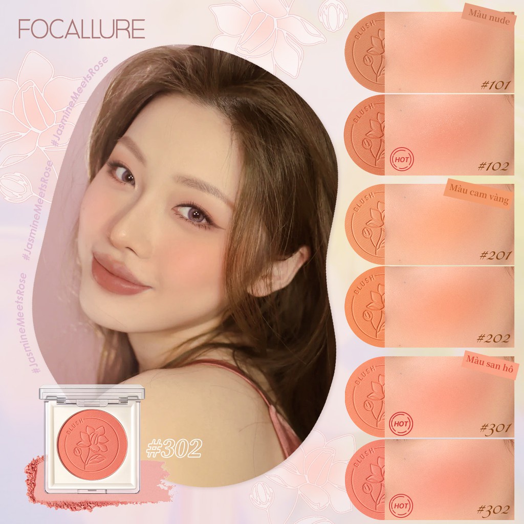 Phấn Má Hồng Mềm Mịn, Sắc Tố Cao, Bền Màu Lâu Trôi Focallure Perfection Velvet Blush FA235