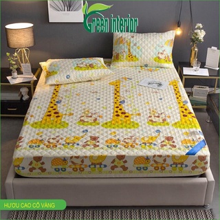 GA CHỐNG THẤM COTTON THOÁNG MÁT KHÁNG KHUẨN LOẠI TỐT GREEN FURNI NHIỀU HOA VĂN HIỆN ĐẠI 2022