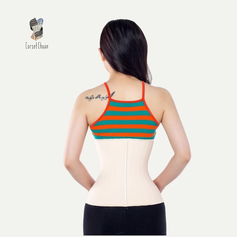 Ảnh Đai nịt bụng giảm mỡ định hình eo thon Latex Corset Chuẩn Châu Âu truyền thống màu da phiên bản không viền chữ 1