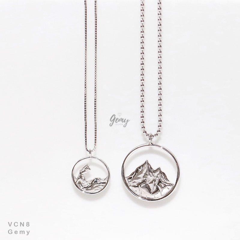 Vòng cổ đôi bạc 925 dây chuyền nam nữ Moutian 2 mẫu mới bạc 925 | GEMY SILVER VCN8