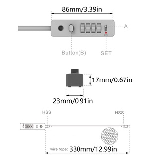 Ổ Khóa Nón Bảo Hiểm Mini 4 Chữ Số Chống Trộm Tiện Dụng Cho Xe Máy/Xe Đạp