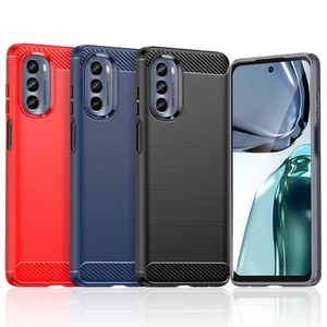 Dành cho Motorola Moto G62 5G Kết cấu chải siêu mỏng Vỏ nhựa TPU mềm chống sốc