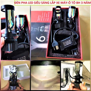 ĐÈN PHA LED XE MÁY Y6S SIÊU SÁNG CHO XE MÁY Ô TÔ