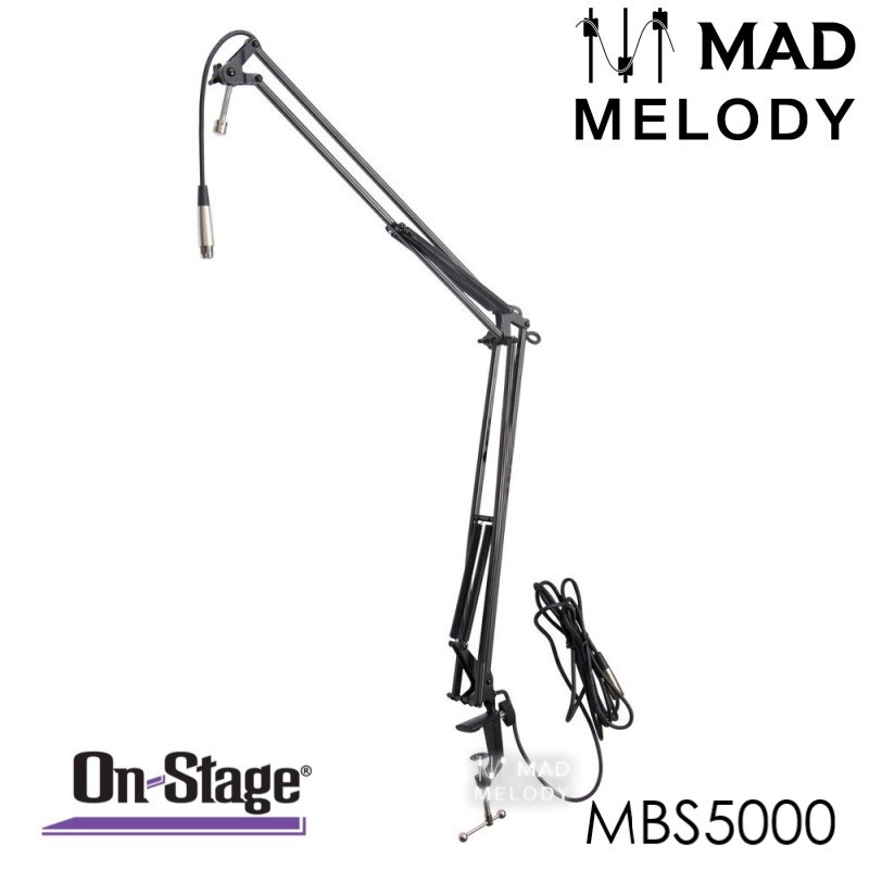OnStage MBS5000 Broadcast Boom Arm (chân micro kẹp bàn/gắn tường chất