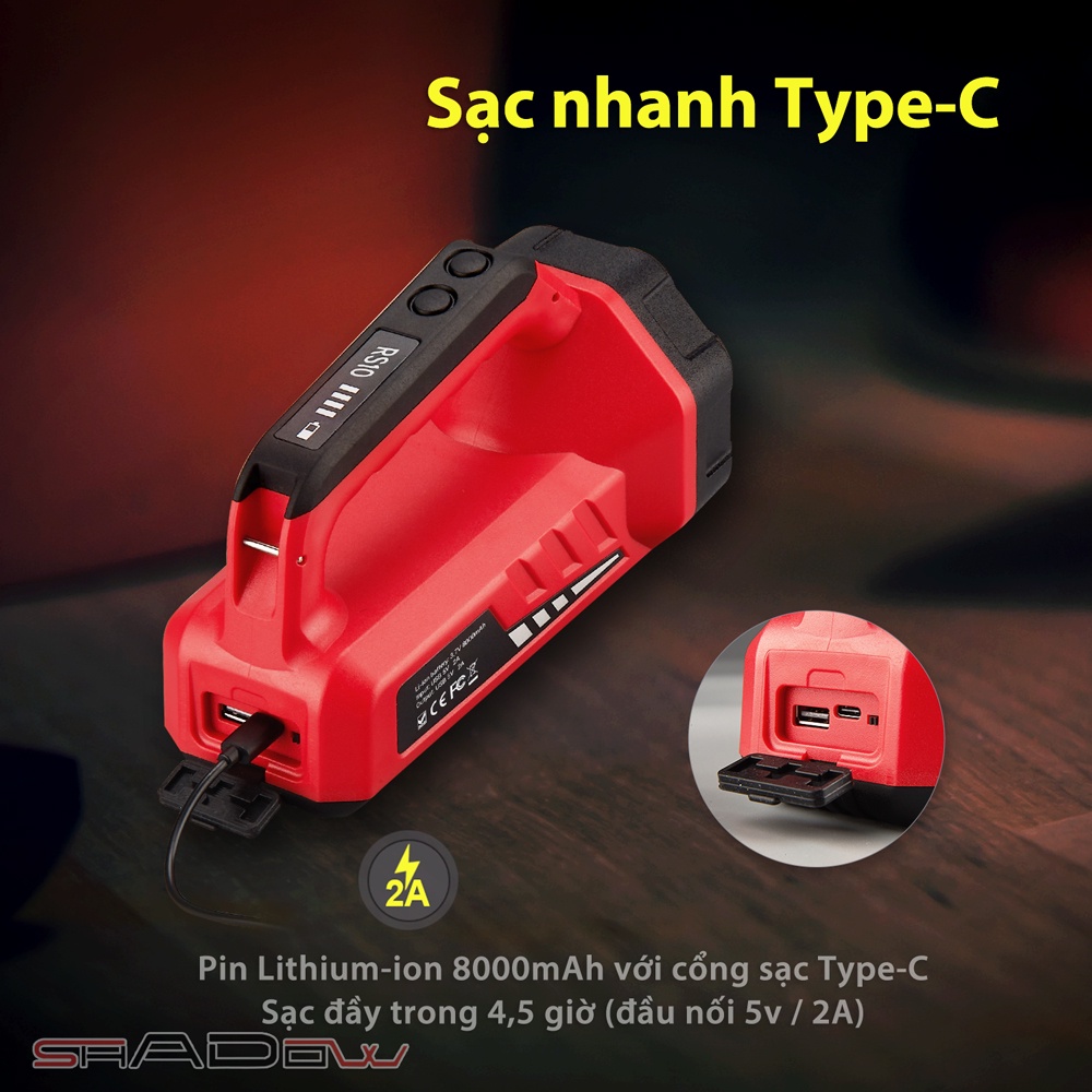 Đèn pin xách tay KLARUS RS10 LED SST40 sáng 800 lumen xa 532m cổng sạc ...