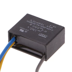 Tụ hóa quạt trần màu đen cbb61 1.5uf + 2.5uf 3 AC 250V 50 / 60Hz