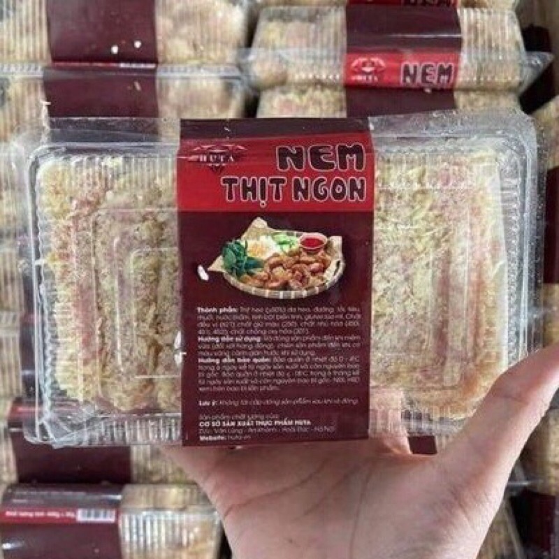 nem chua rán, nem thịt ngon hộp 500gr 20 cáii | Shopee Việt Nam