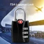 FANIELLAPOWELL Kết Hợp Khóa Du Lịch Vali Locker Túi Duffle 3 Vị Trí Khóa Đặt Lại