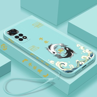 Ốp lưng Redmi Note 13 12 11 10 Pro 9 9S 10S 11S Xiaomi Mi 12 13 11 Lite Cá Sóng Biển Hoa Chống Sốc Dây Buộc Vỏ Điện Thoại Tpu Mềm