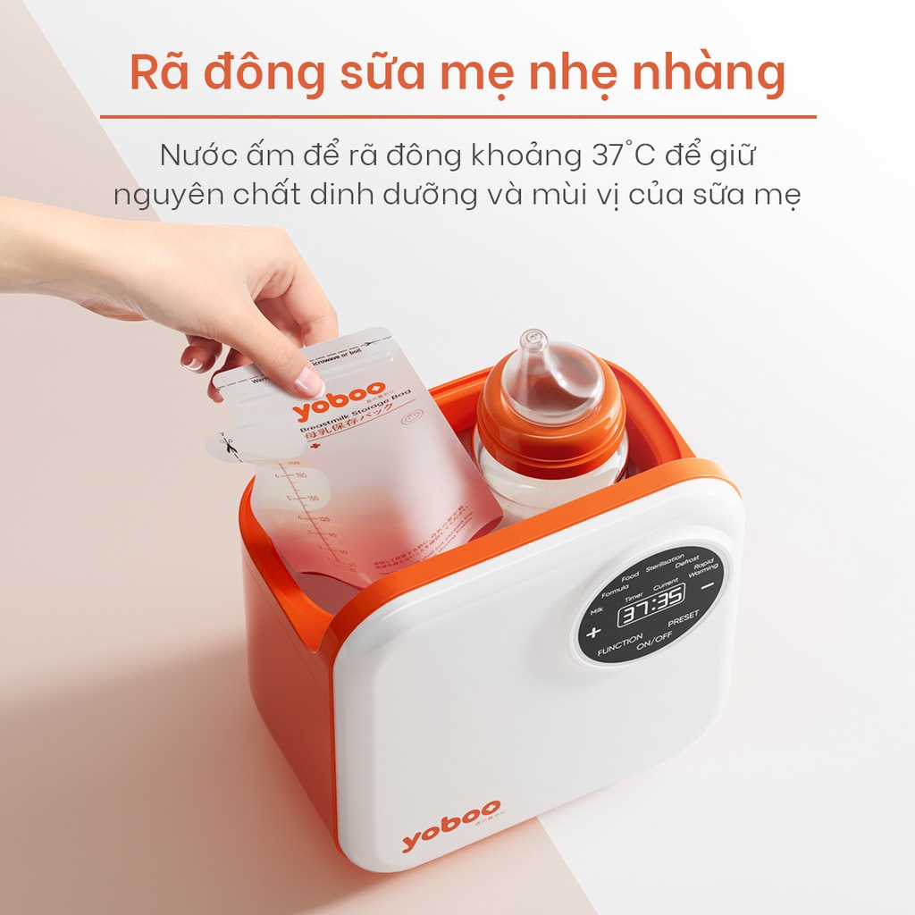 Mô tả Máy hâm nóng sữa đôi điện tử Yoboo YB-0042 có 6 chức năng, điều khiển cảm ứng, hẹn giờ trước - Hàng chính hãng - 6
