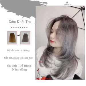 Thuốc nhuộm tóc màu Xám Khói 100ML màu nhuộm lên mầu chuẩn tone