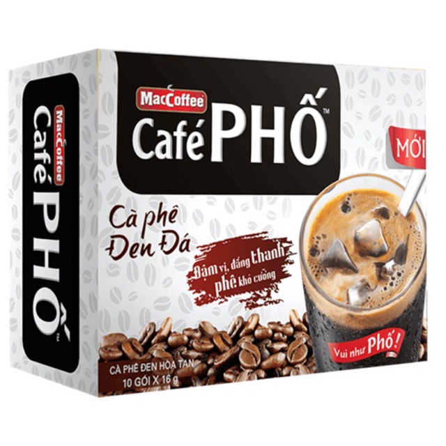 CÀ PHÊ/ CAFE PHỐ ĐEN ĐÁ MACCOFFEE 160G (10 GÓI) | Shopee Việt Nam