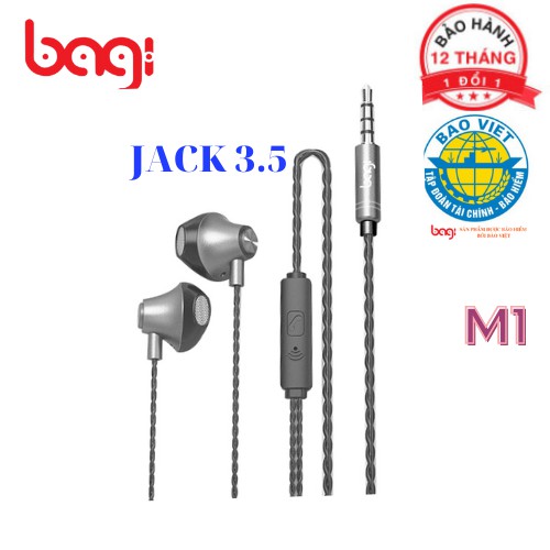 [BAGI] Tai nghe có dây nhét tai BAGI BM-M1 - Hàng chính hãng bảo hành ...