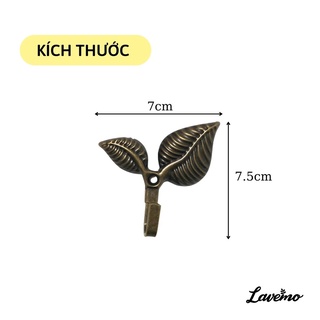 Móc Treo Núm Vén Rèm Vải Bằng Sắt Hình Lá Màu Vàng NV08