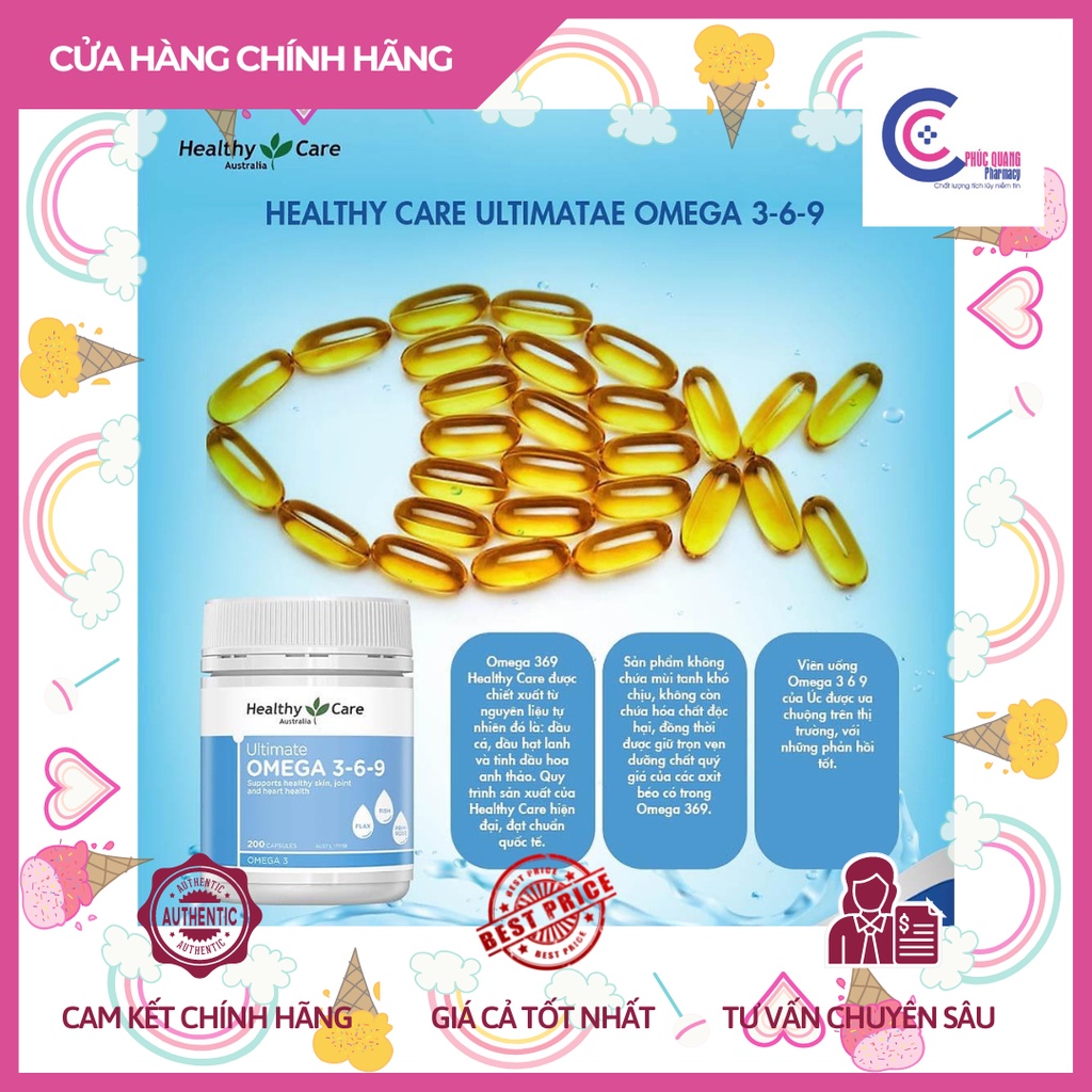 Viên uống Omega 369 Healthy care Ultimate (200 viên) Shopee Việt Nam