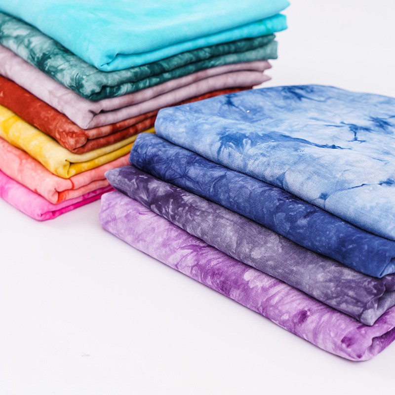 Tie Dye in Rayon Viscose Vải trong bandhnu để may váy DIY chắp vá thiết kế vải By Half Mét TJ0200