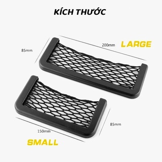 Túi lưới đựng điện thoại cho xe hơi màu đen - 20cm x 8.5cm x 1.1cm