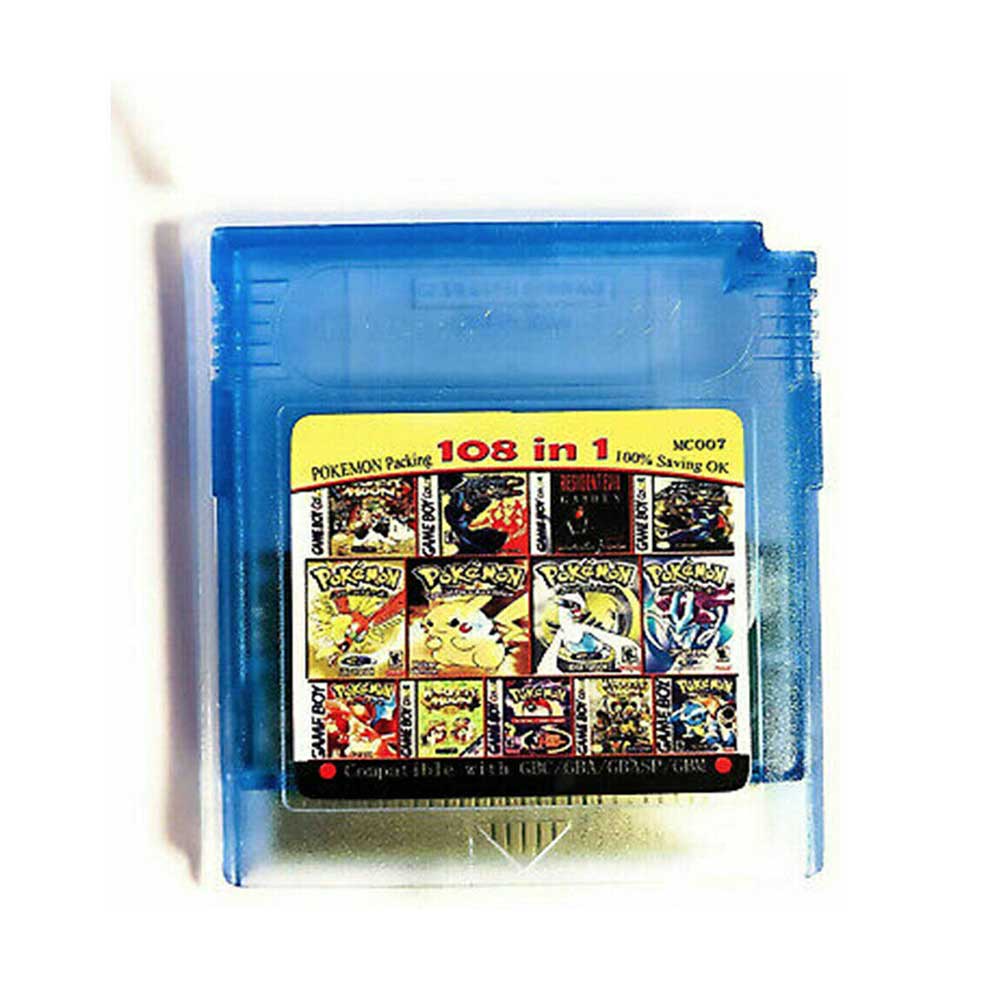 Jeu Multicartouche 108 En 1 Pokémon Game Boy Color / Advance - Rare, Compatible GBC GBA SP Micro, Neuf Scellé