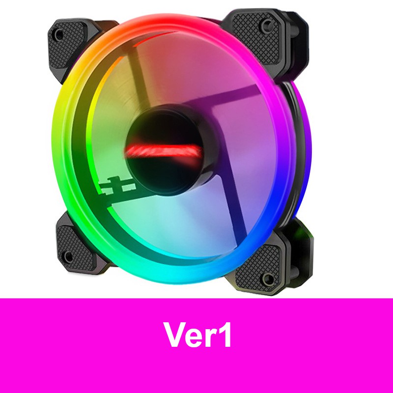 Quạt tản nhiệt fan case 12cm CoolMoon CoolMon dual ring led RGB ...