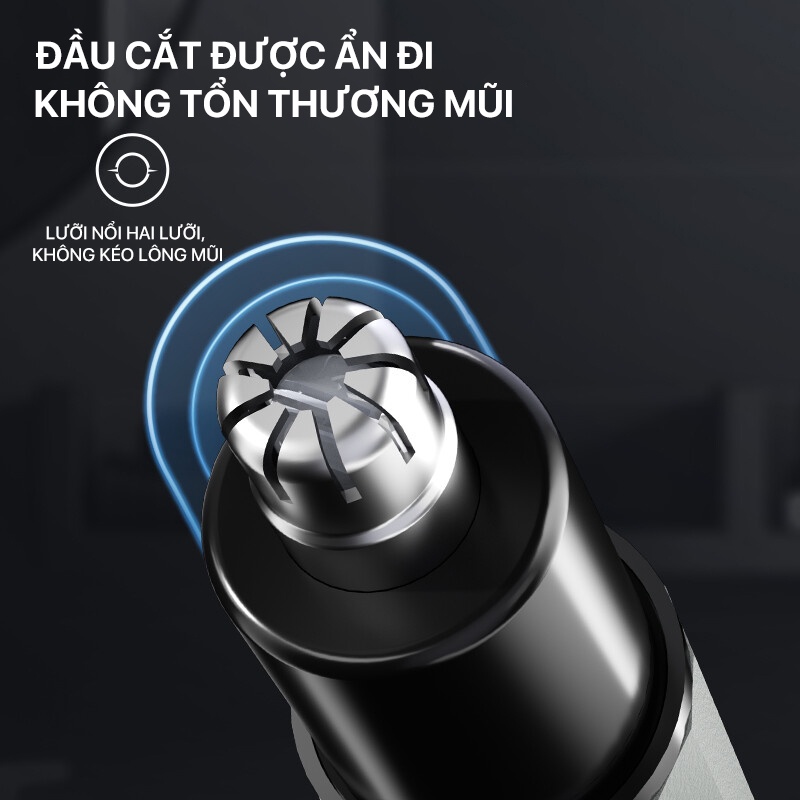 Ảnh Máy tỉa lông mũi Enchen EN001 sạc pin Type-C đầu cạo tròn ẩn tháo rời, động cơ mạnh mẽ giảm ồn 4