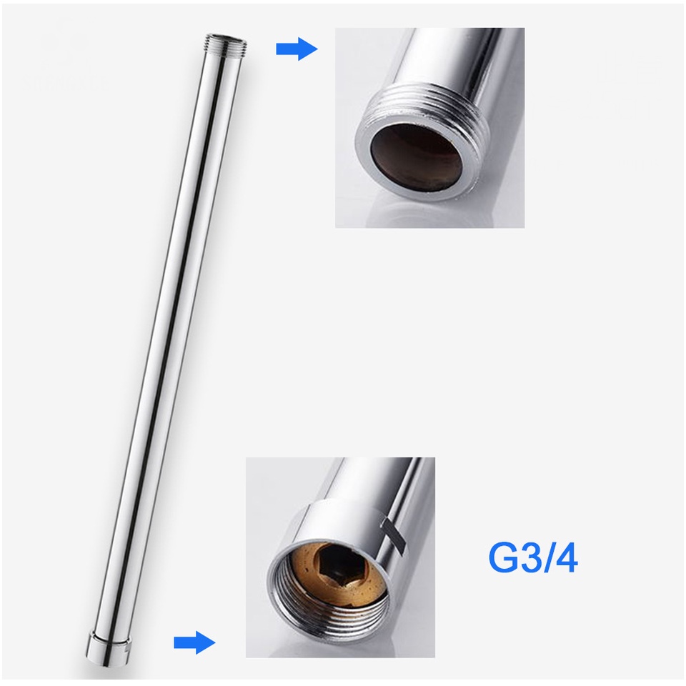 Ống nối dài vòi hoa sen G3 / 4 Vòng Phòng tắm vòi hoa sen tay chất lượng cao Thép không gỉ Ống nối dài ống 20 / 30 / 40 / 50cm