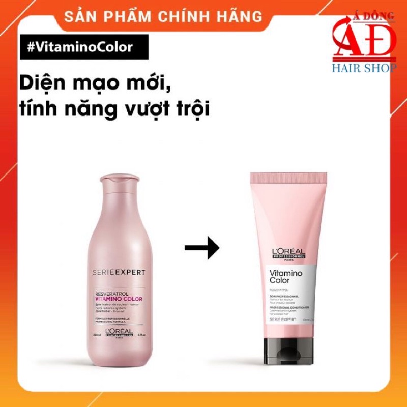 [Chính hãng] [New] Dầu xả Loreal Vitamino Color giữ màu tóc nhuộm tuýp 200ml (SPAIN)