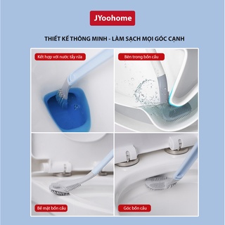 Chổi Cọ Nhà Vệ Sinh JYoohome Cây Cọ Toilet Bồn Cầu Bằng Silicon Tiện Ích Vệ Sinh Nhà Cửa