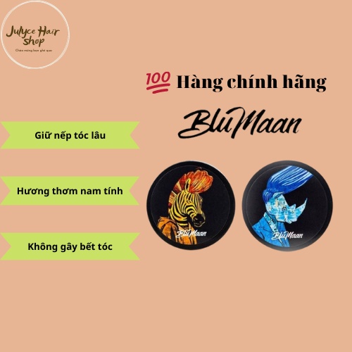 Sáp Vuốt Tóc Nam BluMaan Styling Meraki (Bản Tê Giác Xanh và Ngựa Vằn)