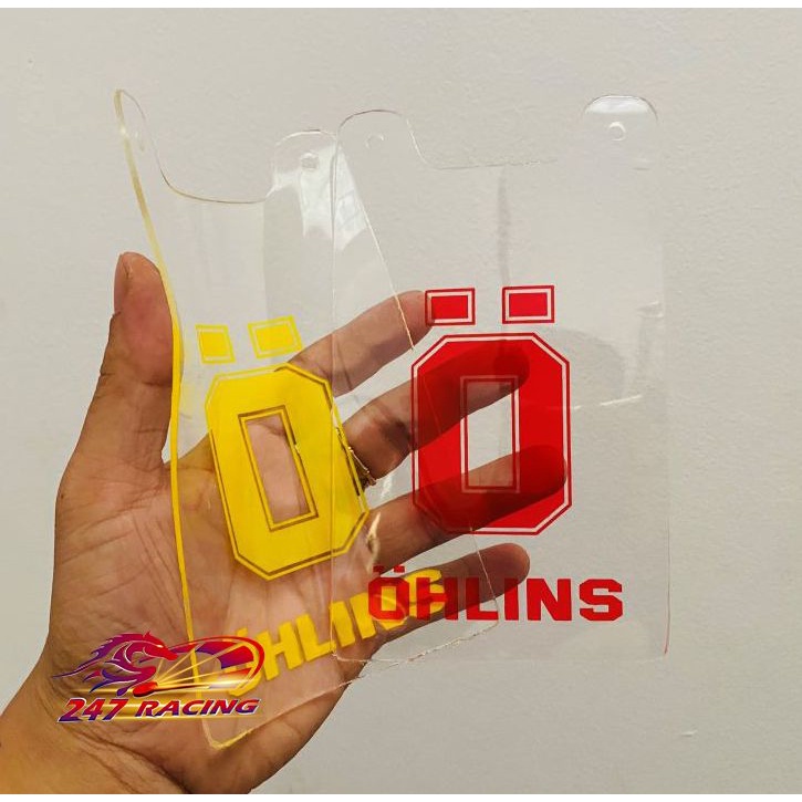 Nhựa Dẻo che phuộc Meca gắn Exciter Winner Sonic Satria Raider FX chống bể kiểu Ohlinsss tặng kèm Ốc gắn meca