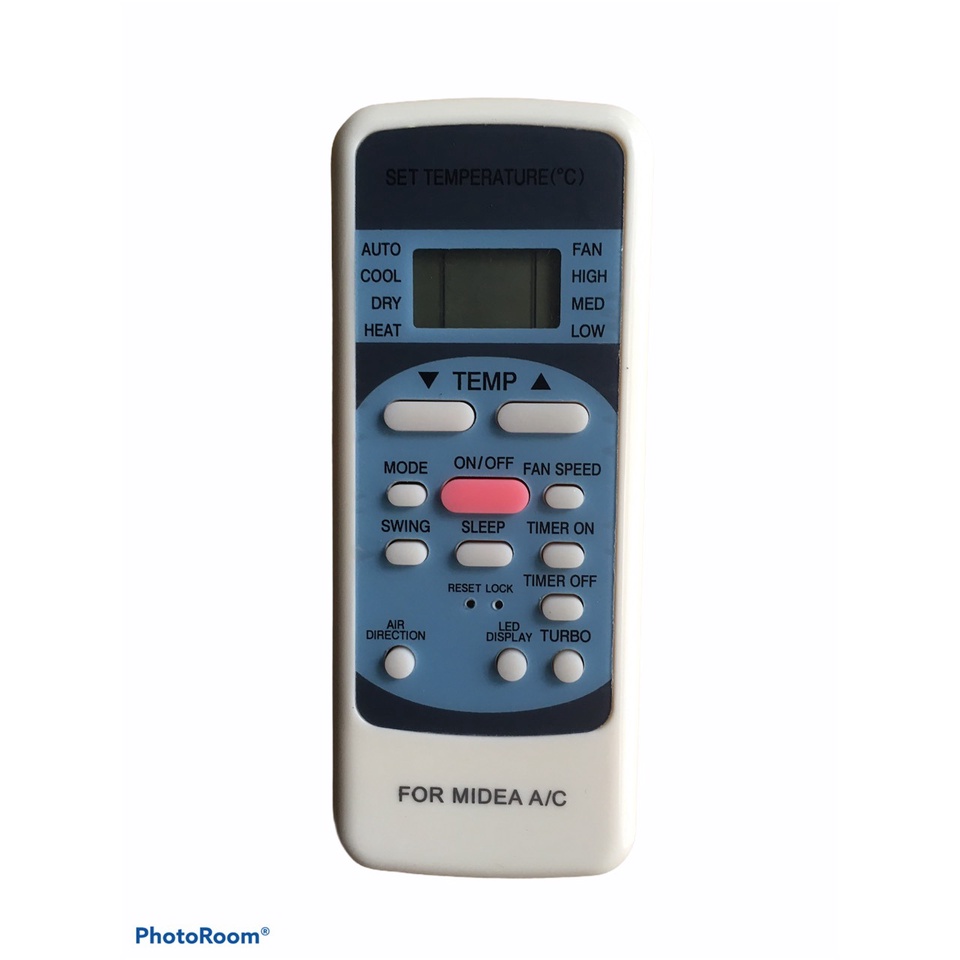 Điều khiển điều hòa Midea R51M/E 1 nút hồng ở giữa - tặng kèm pin - Remote điều hòa Midea R51M/E
