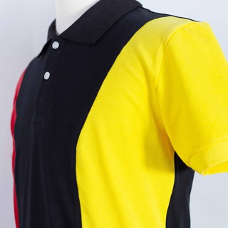 Áo thun Polo Havias kiểu dáng lịch lãm phối 3 màu Đen Đỏ Vàng vải Cotton 100%
