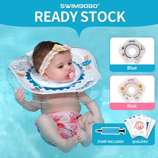 Phao Bơi Đeo Cổ Cho Bé 0-8 Tháng, Vòng Bơi Trẻ Sơ Sinh Trong Suốt, Mềm Mại, Chống Sặc Nước An Toàn
