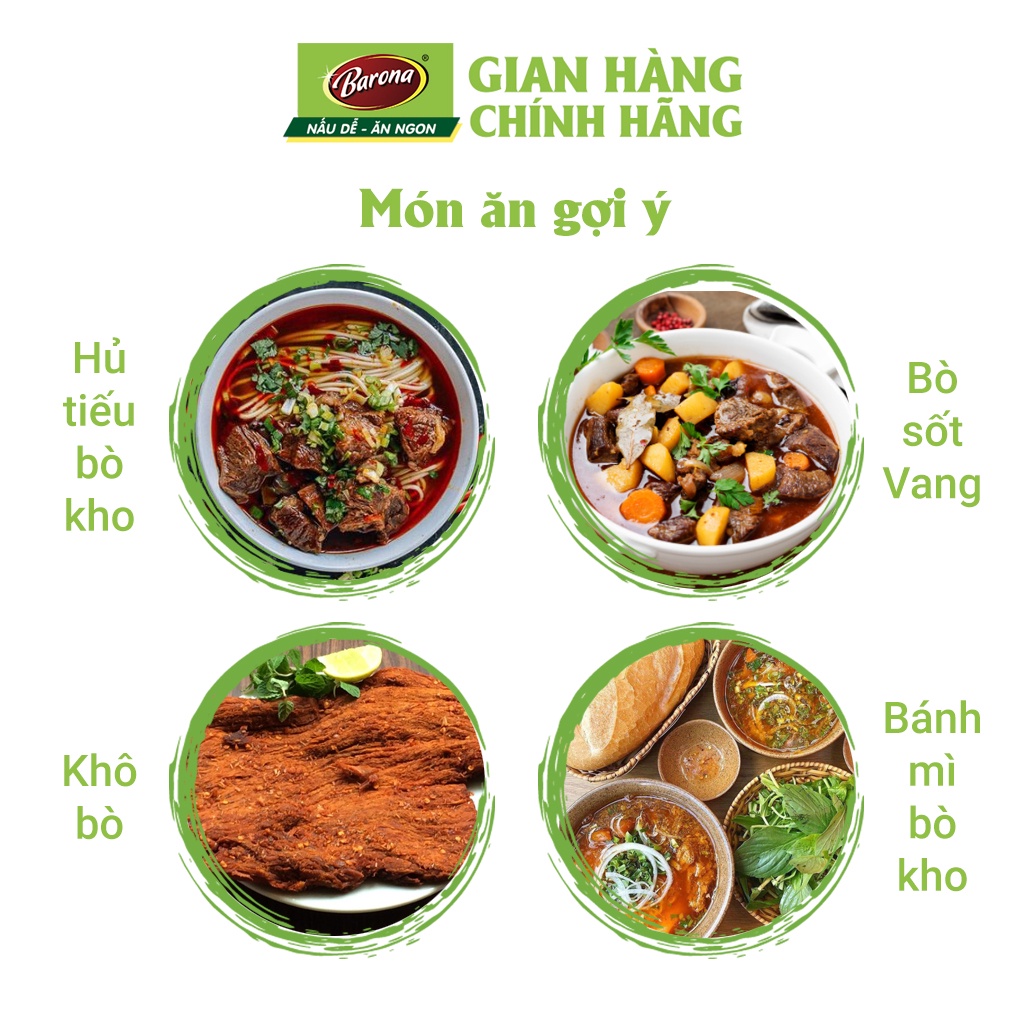 Ảnh Gia Vị Bò Kho Barona 80g ướp ngon chuẩn vị không cần nêm nếm 3