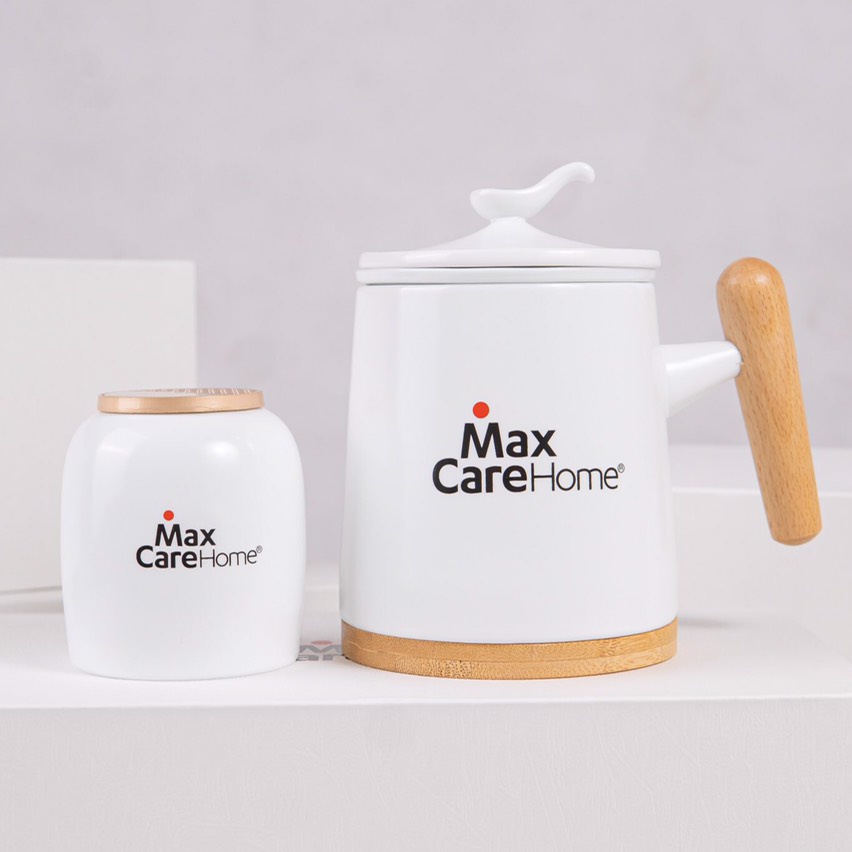 Cốc lọc trà chất liệu gốm cao cấp Maxcare - Thiết kế tinh tế, sang trọng