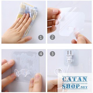 Móc dán tường kẹp giữ đầu dây điện trong, treo vật dụng nhà bếp, phòng tắm siêu gọn gang,tiện lợi GD316-TreoDDien-Trong