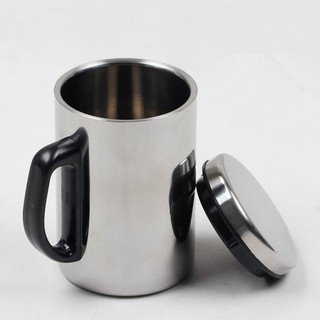 Ca Giữ Nhiệt 500ml, Cốc Có Nắp Vặn Chống Đổ 2 Lớp Chống Đổ Mồ Hôi
