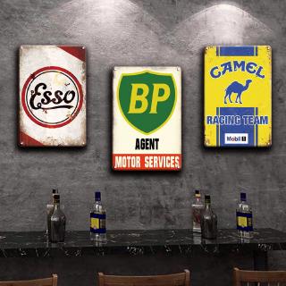 2020 Esso Texaco Castrol Kim Loại Tín Hiệu Vintage Nhà Để Xe Trang Trí Nhà Retro Agip Vỏ Kim Loại Treo Tường Nghệ Thuật Poster Dấu Hiệu Mảng Bám Dán Tường
