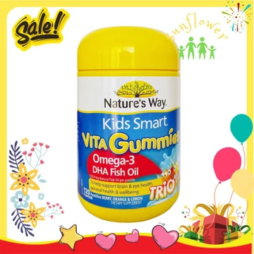 Kẹo Gum bổ sung omega3 Nature Kids Smart Omega3 + DHA Trio 60 viên