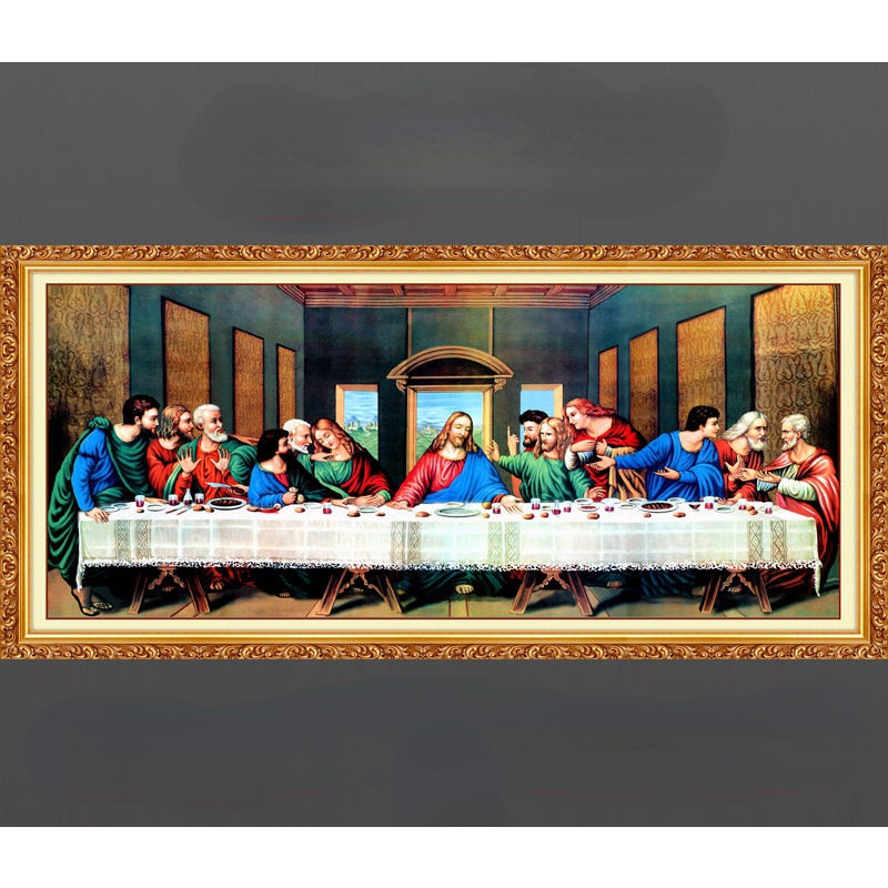 Bức tranh nổi tiếng của Da Vinci Bữa tối cuối cùng Trang trí phòng khách Canvas Poster In bức tranh tường Trang trí nhà cửa
