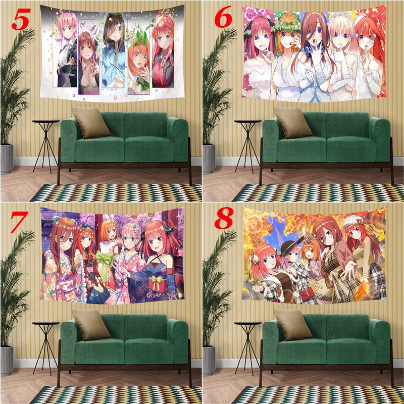Thảm Treo Tường Trang Trí In Hình Nhân Vật Phim Hoạt Hình The Quintessential Quintuplets