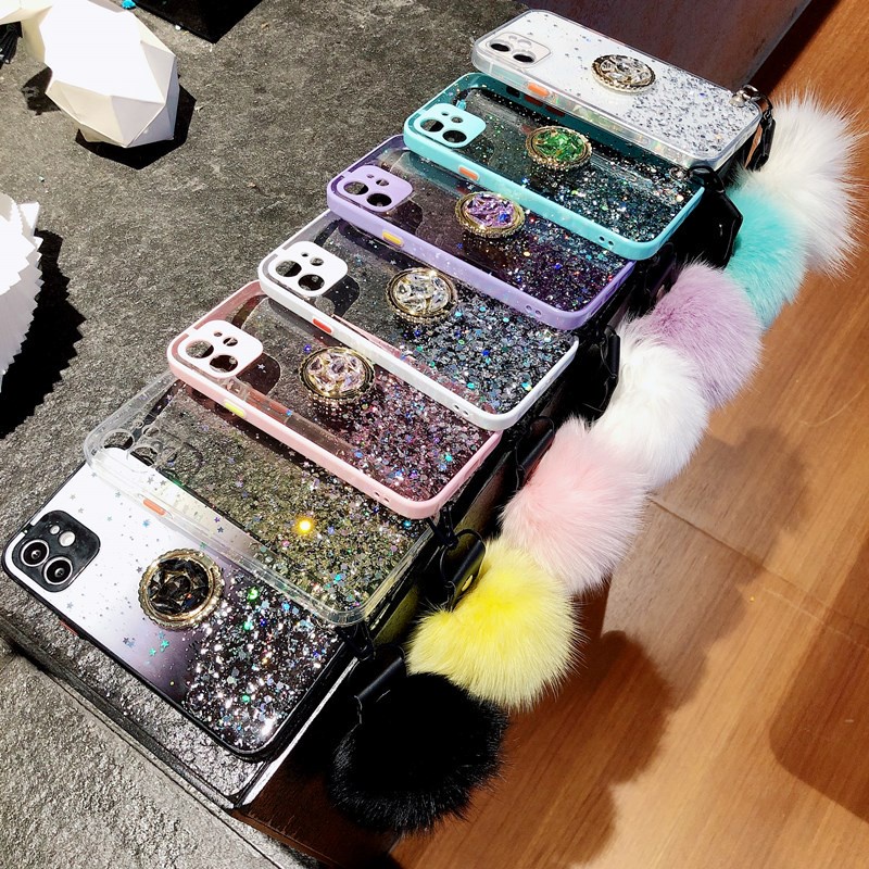 Ốp Điện Thoại Kim Tuyến Có Dây Đeo Cho Xiaomi Redmi Note 11 Pro Note 10 Pro 11S 10S Note 9 Pro Max Note 8 Pro