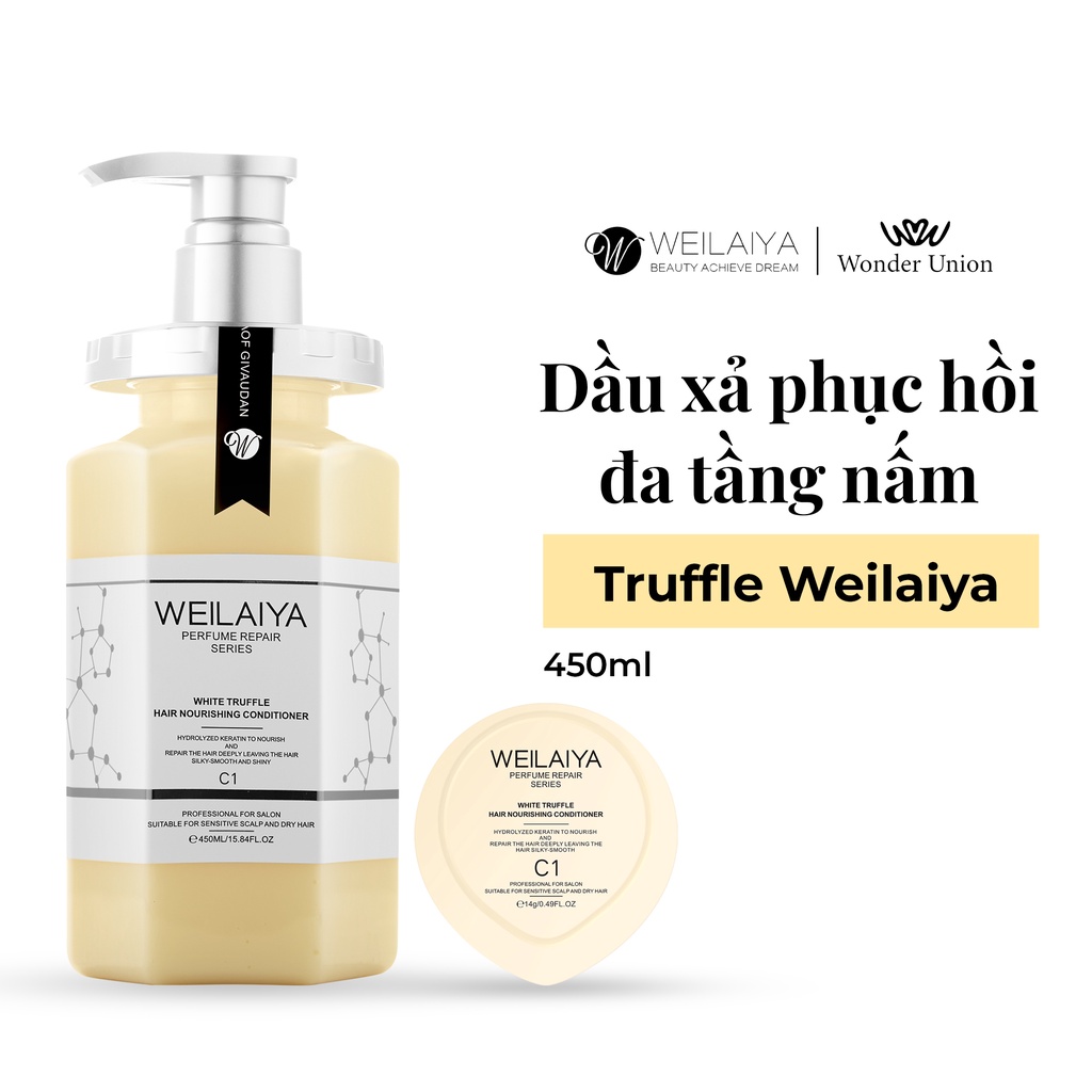 Ảnh Dầu xả tóc thảo dược Weilaiya chiết xuất nấm Truffle giúp chống lão hóa da đầu và mượt tóc cho tóc hư tổn 450ml 2