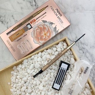 ♕Bút Kẻ Lông Mày NOVO 7 Trong 1 Chống Thấm Nước Không Nhòe Có Hai Đầu Tiện Dụng NO.5146