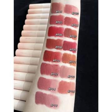 Judydoll Judydoll Lip Mud Bubble Mart Sữa Bùn Nhỏ Matte Lip Glaze Làm Trắng Son Môi Màu Hồng Màu Xám Bột Mềm Kết Cấu Sáp Làm Sáng Da Nền Màu P16 P13