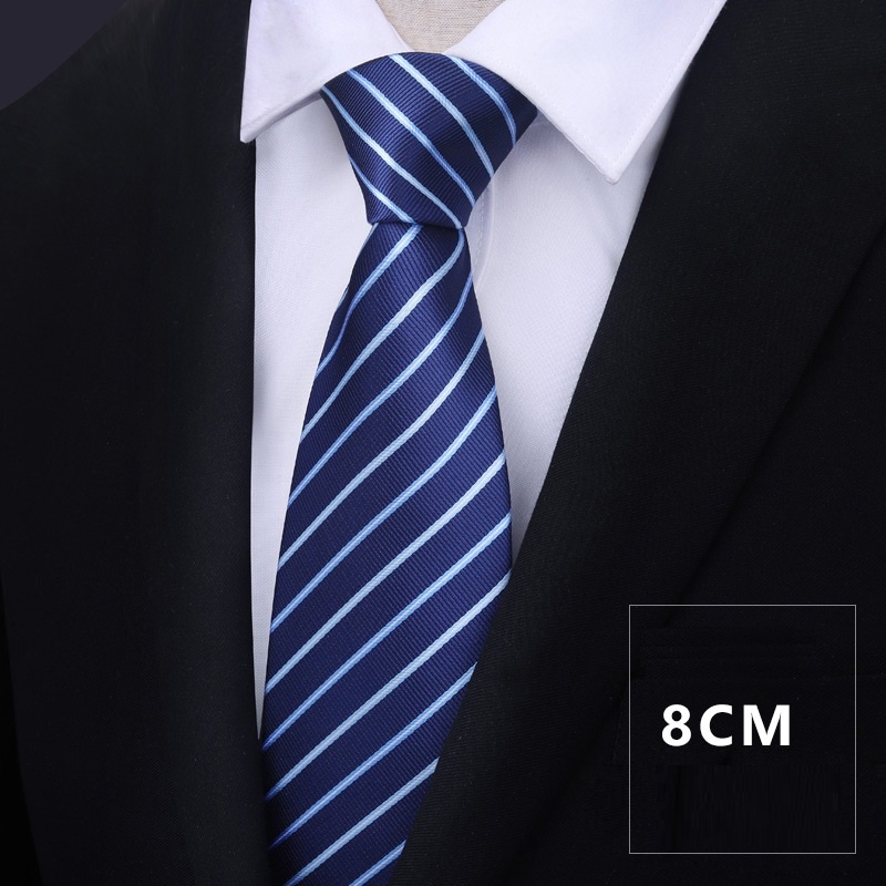 Cà vạt Nam bản to 8cm màu xanh phong cách lịch sự, chững chạc, Cravat ...